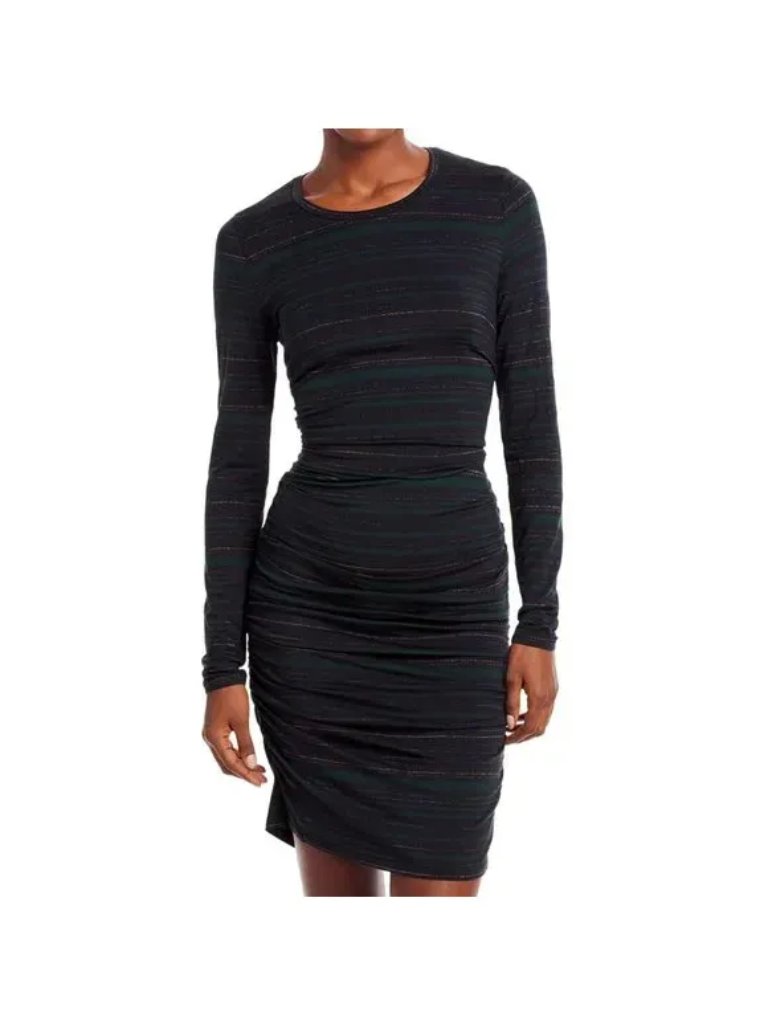 Veronica Beard Daphne Metallic Striped Bodycon Dress, Size Medium